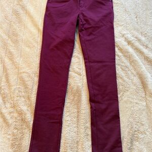 Ambiance Burgundy Skinny Pants